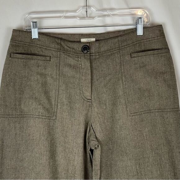 J Jill Brown Tan Wide Leg Wool Blend Career Office Pant NWOT - Picture 2 of 12
